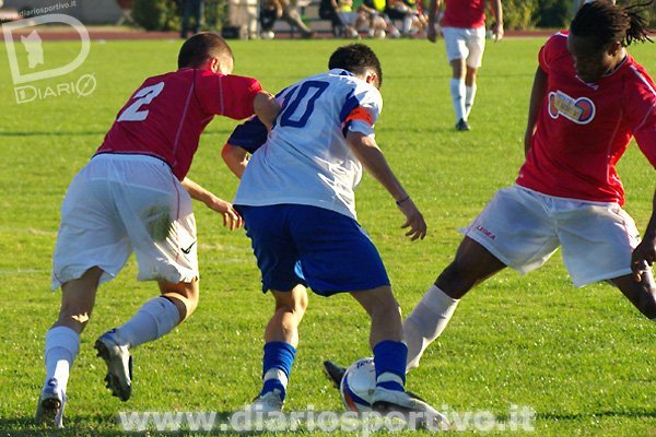 Capoterra-Barisardo 0-1, Stefano Pischedda tra Marco Uccheddu e Aly Diallò